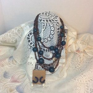 Plunder necklace and earrings